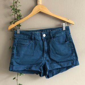 Hi rise denim shorts